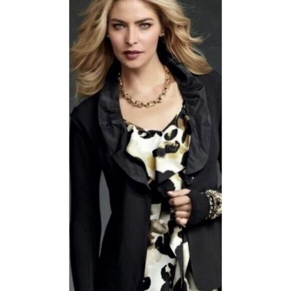 Cabi Ingenue Ruffle Cami Top Animal Print Spring Summer Flowy Size Medium #174 - Picture 5 of 10